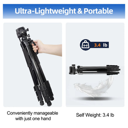 Selfie Phone Lightweight Tripod,360° Adjustable, Stable Legs, Cell Phone Tripod for Recording Heavy Duty Aluminum,Selfies/Video Recording/Vlogging/Live Streaming