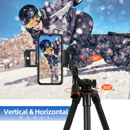 Selfie Phone Lightweight Tripod,360° Adjustable, Stable Legs, Cell Phone Tripod for Recording Heavy Duty Aluminum,Selfies/Video Recording/Vlogging/Live Streaming